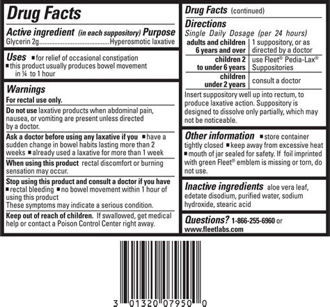 Fleet Laxative Glycerin Suppositories for Adult Constipation Relief wi — Mountainside Medical ...