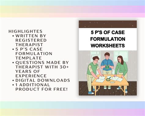 5 P's of Case Formulation Worksheets: Mental Health Tool (PDF) - Etsy