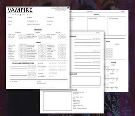 Vtm Character Sheet