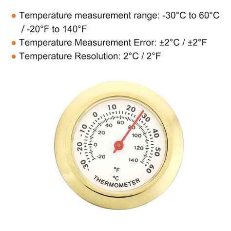 PATIKIL 1.46Inch Mini Indoor Outdoor Thermometer 2pcs Temperature ...