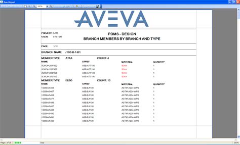 Open Report Definition / Report Layout