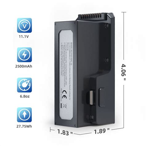 Ruko F11/F11Pro Drone Battery 11.1V 2500mAh/27.75Wh Li-po Rechargeable ...