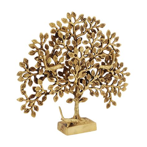 Jaszz Art Birds Tree Kalpavriksha Brass Tree