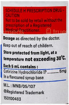 Zyrtec Syrup 60ML: Uses, Side Effects, Price & Substitutes