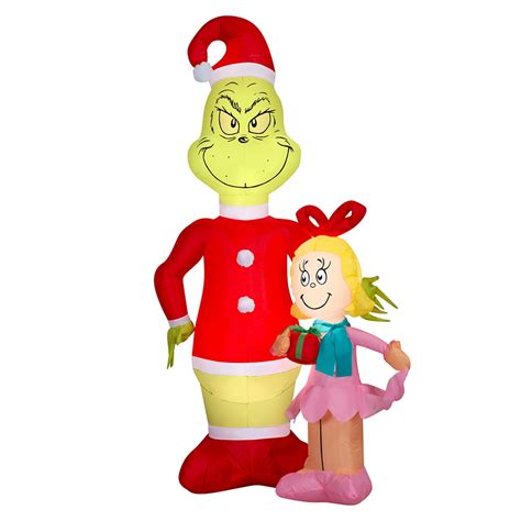Grinch & Cindy Lou Scene Inflatable 6' | At Home