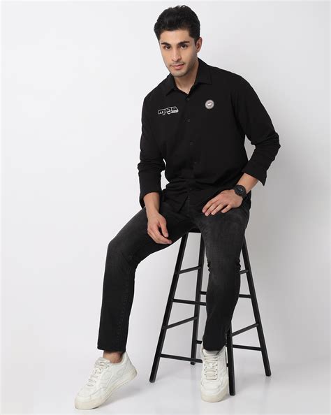 Moto Sport Print Regular Fit Shirt