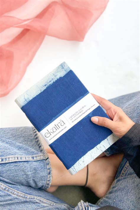 Ekatra A5 Handmade Journal - Indigo Stripes ( Set Of 2 ) – Okhaistore