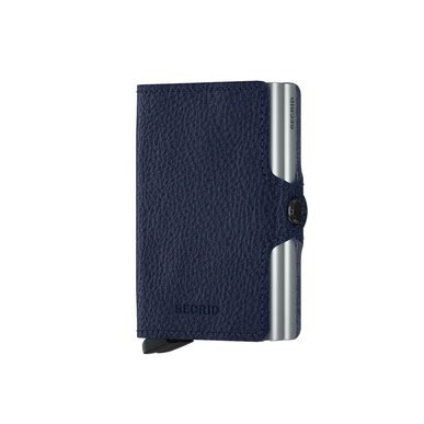 Buy Navy Blue Veg Twinwallet with Silver Cardprotector Online at The ...
