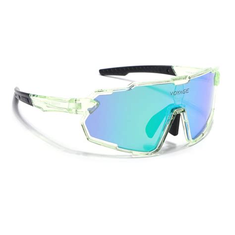 Wrap Around Polarized Sunglasses for Kids (Multicolor Lens | Green Fra