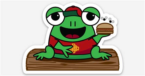 Bubba Q Frog Sticker by GC Grumpy Frog | Die cut stickers | Sticker ...