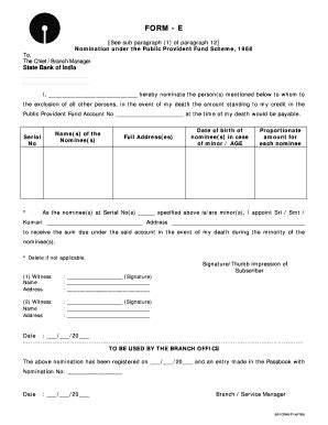 Ppf Form E - Fill and Sign Printable Template Online