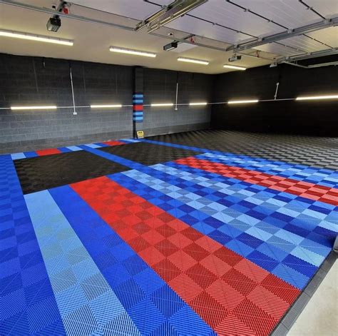 Non-Slip Car Garage Floor Grate Plastic Modular Interlocking Tiles PVC ...