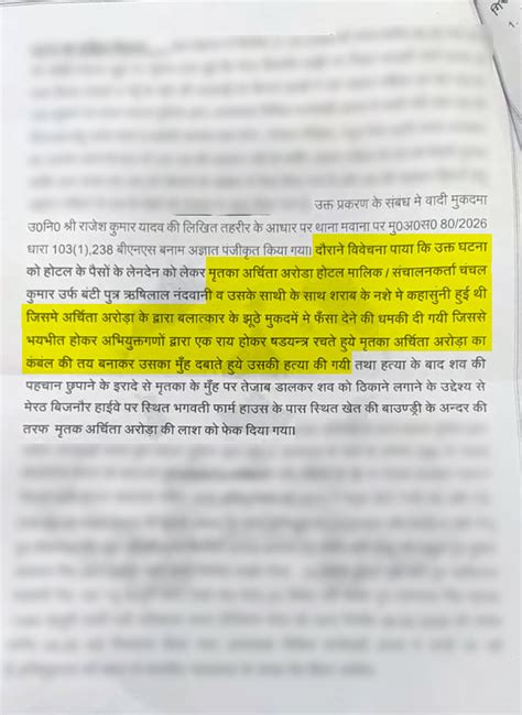 Meerut Body ID Confusion: Archita vs. Muhabbat? Mother Alleges Secret ...