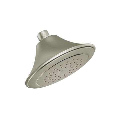 Moen Brushed Nickel 6.5-in Round Fixed Shower Head 2.5 GPM S6335BN at ...