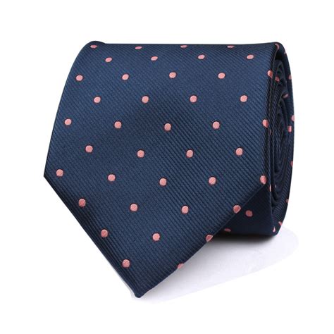 Navy Blue Tie | Pink Polka Dots Ties | Men's Wedding Ties & Necktie AU ...