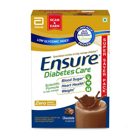 Buy Ensure Diabetes Care Choco 950g Powder with High Fiber, Protein ...
