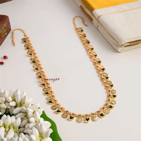 Green Mango Palakka With Lakshmi Coin Haram – AJ Punnagai