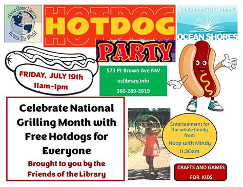 Hotdog Party, Ocean Shores Public Library, 19 July 2024 | AllEvents.in