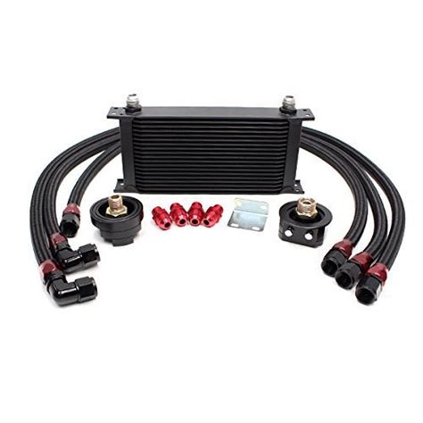 Buy Universal 19 Row Oil Cooler Kit with Oil Filter Relocation Kit (Bar ...