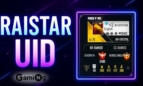 Image result for Free Fire Raistar UID