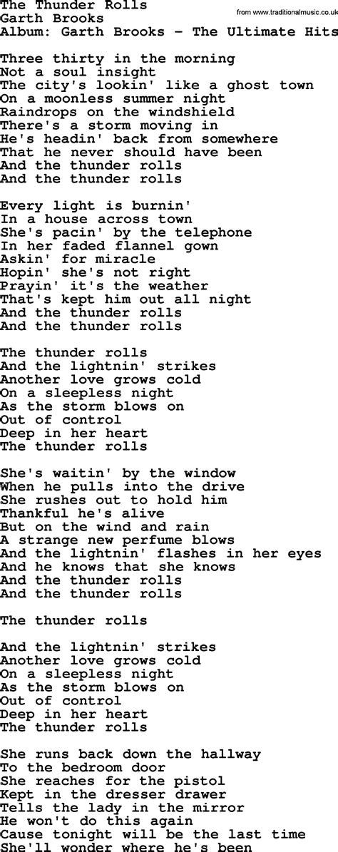 The Thunder Rolls, by Garth Brooks - lyrics