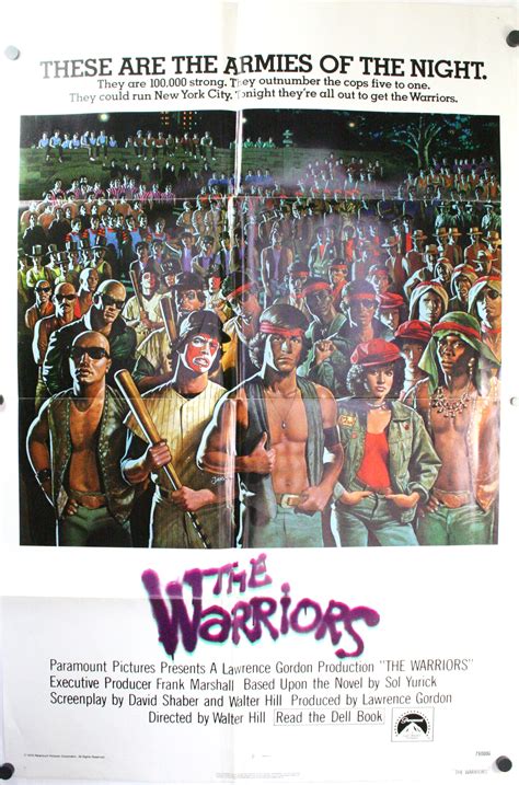 THE WARRIORS, Michael Beck, James Remar Original Cult Classic Movie Poster