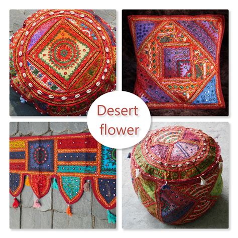 Hippie decor SET floor seating area - with decorative sarees, throw ...