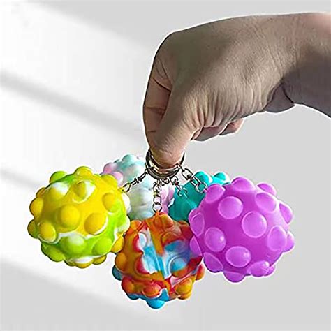 Buy 4 Pack Pop Stress Ball Bubble Fidget Toy , 3D Push Pop It Squish ...