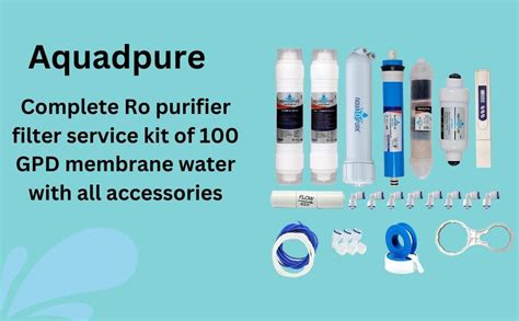 AQUA D PURE Complete Ro Purifier Filter Service kit of 100 GPD Membrane ...