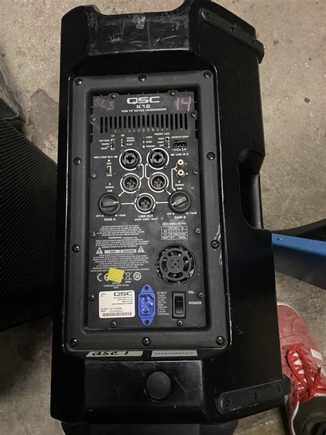 QSC Speakers – K12 – Includes power cable and speaker stand – Event Magic