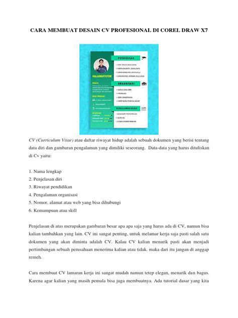 Image result for Tutorial Desain CV Di CorelDRAW