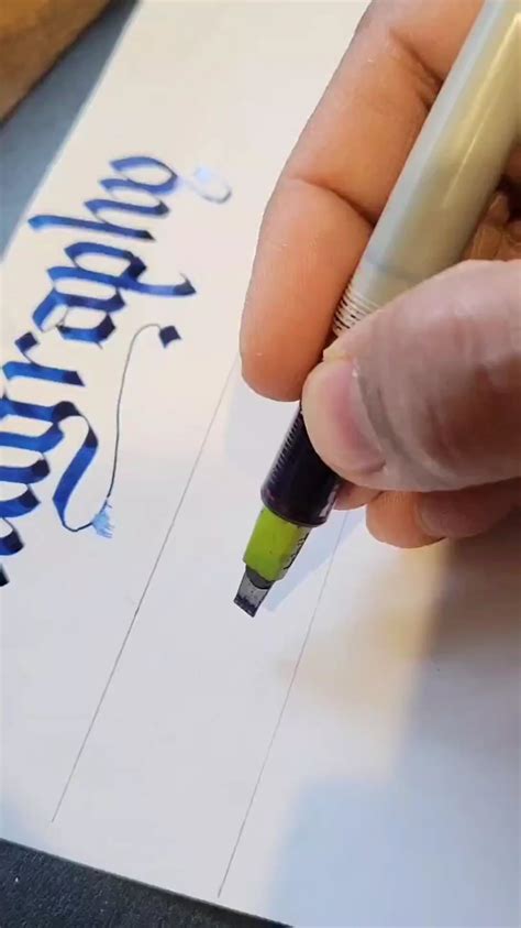 Image result for Writing Example of Parallel Pen 3.8 mm