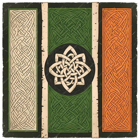 Premium Photo | Celtic Symbol in a Vintage Irish Flag