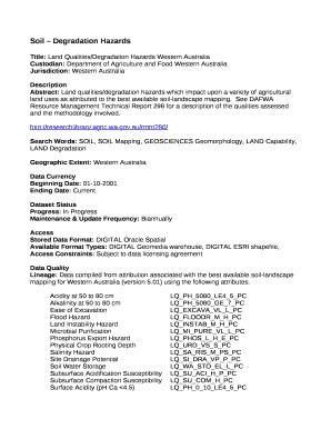 Soil Degradation Hazards Doc Template | pdfFiller