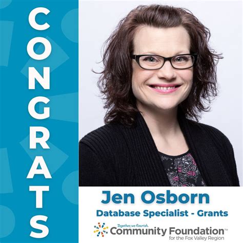 Community Foundation for the Fox Valley Region on LinkedIn: Congrats to Jennifer Osborn, CPT ...