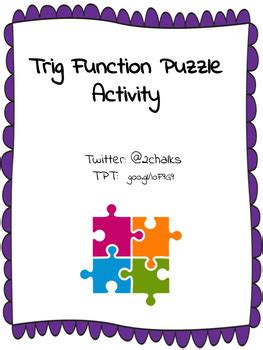 Trig Functions Puzzle by 2chalks | TPT