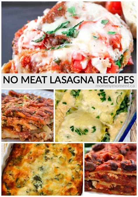 NO MEAT LASAGNA RECIPES   Mommy Moment