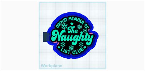 Stl Naughty List Sign