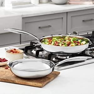 Buy viva smart Triply Stainless Steel Fry Pan with Long Handle, 9.2 ...