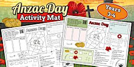 Anzac Day Activity Mat Years 5-6
