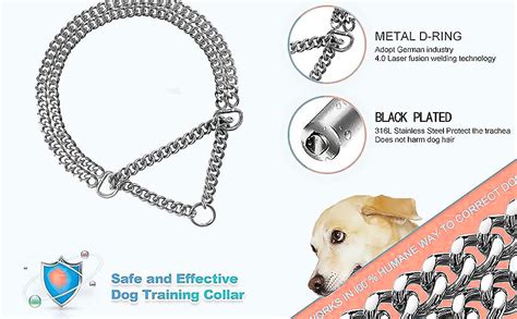 Woofy 2 Layer Dog Choke Chain I Martingale Collar -24 Inch Collar I ...