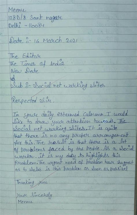 write a letter to editor Sacchi khabar, tulika bajar Delhi about the on ...