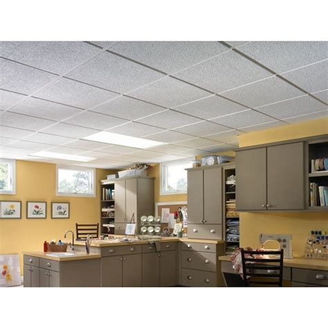 Armstrong Ceilings 2-ft x 2-ft Classic Fine Textured White Mineral ...