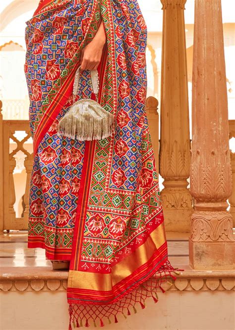 Original Blue Patan Patola Silk Saree Online Shopping India USA UK UAE ...
