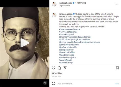 On Veer Savarkar's birth anniversary, Randeep Hooda shares first look ...