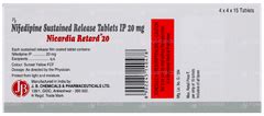 Nicardia Retard 20 Tablet – Chest Pain & Hypertension Treatment