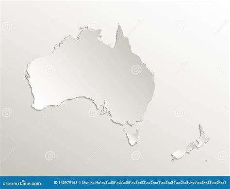 Blank map of australia and new zealand