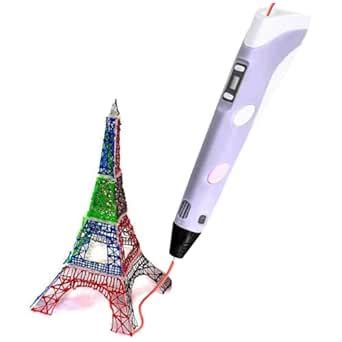 3IDEA Upgraded 3D Pen - Purple Smart & Intelligent Drawing doodler 3D ...