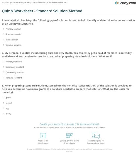 Image result for Standard Solution Examples