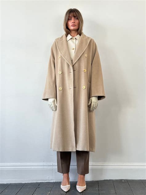 Max Mara Wool Cashmere Double Breasted Floor Length Coat - XL - Sylk-Store